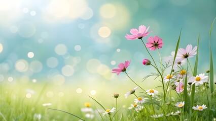 spring meadow with flowers
