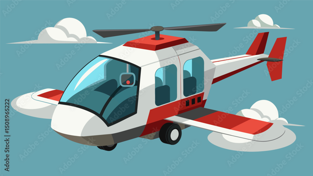 Poster a compact air taxi with a modular design able to detach its wings for efficient storage and transpor