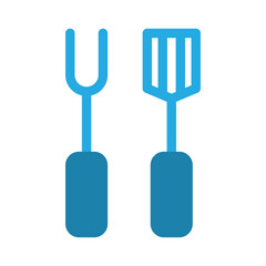 Fototapeta premium BBQ Fork icon design template