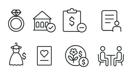 Financial planning and investment concepts with icon set for business and personal finance