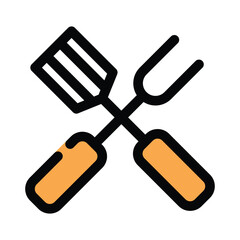 BBQ Fork icon design template