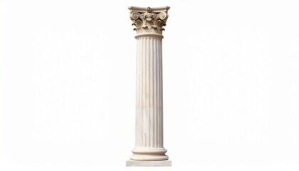 Fototapeta premium ancient column isolated on white