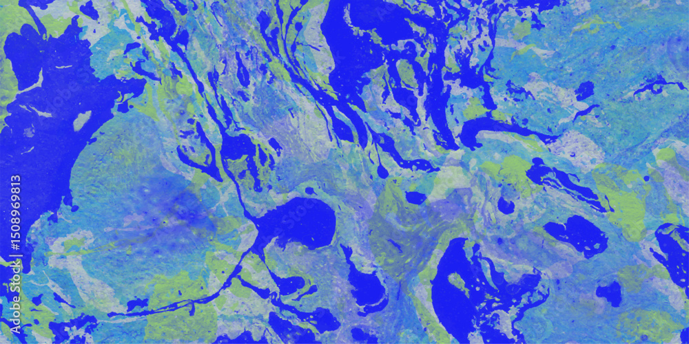 Poster abstract artwork with a blend of blue green and white colors forms a captivating swirling pattern su