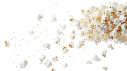 Soft Falling Popcorn-Like Snow on Minimal White Background

