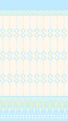 Fabric pixel abstract geometric pattern Thai style design for clothing, fabric, background, wallpaper, wrapping, batik. Knitwear, Embroidery style. Aztec geometric art ornament print.