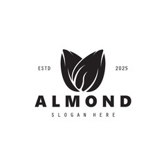 almond logo design template