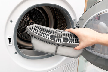 Cleaning filter of laundry dryer.