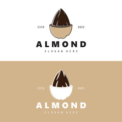 almond logo design template