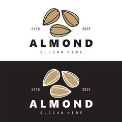 almond logo design template