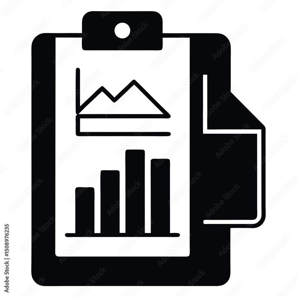 Poster data analyst element isolated google sheets on white background