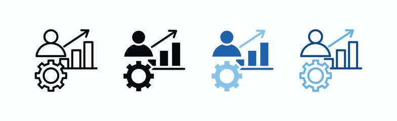 Personal Icon Sheet Multiple Style Collection Isolated Vector