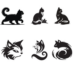 set of black cats