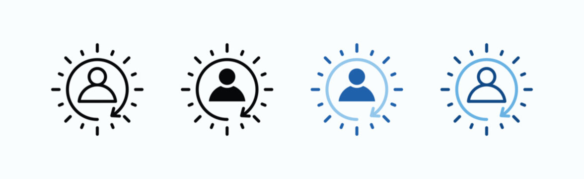 Confidence Icon Sheet Multiple Style Collection Isolated Vector