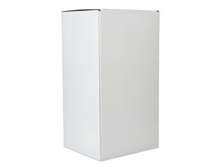 Naklejka premium Isolated Shot of Blank White Box Isolated on transparent background, Isolated Png file, Cut-out, Isolate Png, No Background, Isolated object