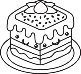 Cute Kawaii Desserts Coloring Pages – Adorable Sweet Treats, Fun & Easy Donut, Cake & Ice Cream Designs for Kids & Adults, Printable PDF