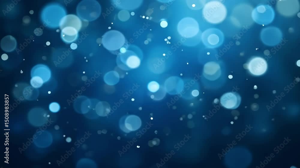 Aufkleber soft bokeh background with gentle blue tones and out of focus light points for abstract design
