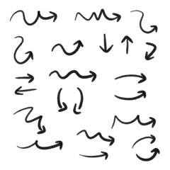 Hand-Drawn Marker Arrows Vector Set