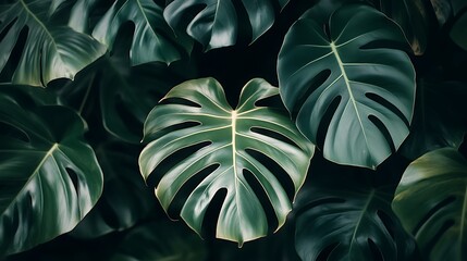 Tropical Leaf Pattern Background