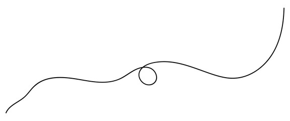 Obraz premium Long hand drawn squiggle, loopy line vector icon isolated on transparent background. Vector- EPS 10 