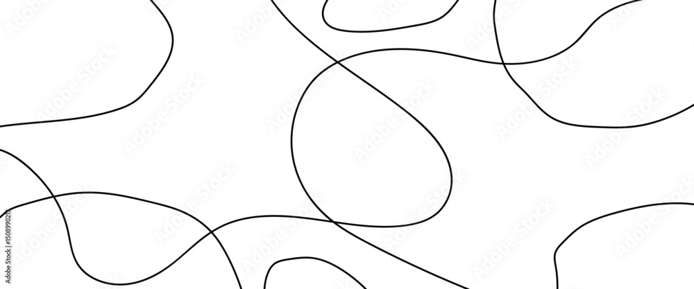 Poster thin line wavy abstract vector background. curve wave seamless pattern. line art striped graphic tem
