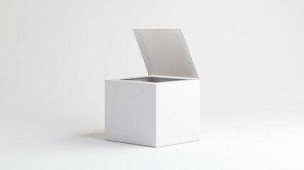 white box on white background