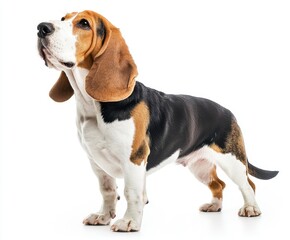 Basset Bleu de Gascogne Dog, full height, with space for copying