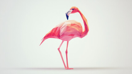  flamingo  plain white background