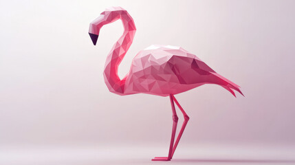  flamingo  plain white background
