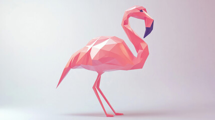  flamingo  plain white background