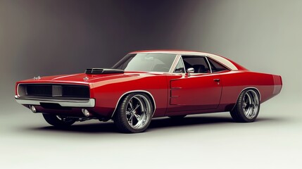 Naklejka premium A retro muscle car 