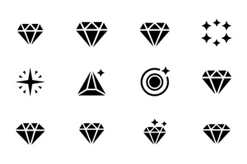 Collection of diamond and star icons
