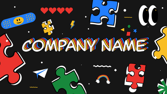 1 Text placeholder, 1 Logo placeholder, Color control