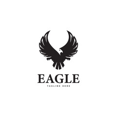 Eagle Emblem Vector Logo Design Template