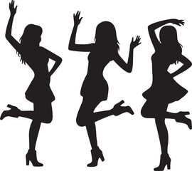 silhouette, woman, body, dancer, vector, black, illustration, dancing, fashion, lady, dance, beauty, ballet, people, pose, model, person, figure, hair, shadow, shape, sport, naked, fitness, legs