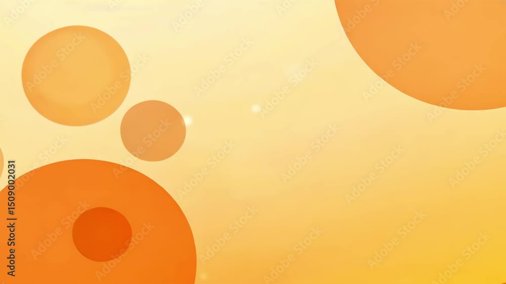 Poster colorful abstract background with translucent circles in warm tones and soft blurred effect