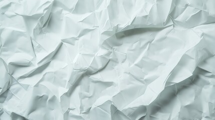 Obraz premium White crumpled paper texture with detailed folds and wrinkles, high-resolution background for design and creative use