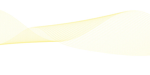 Abstract glowing golden wave lines on black horizontal background. clean and modern style with elegant curves, lines, light reflections