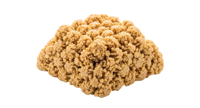 Beige Calcite Mineral Specimen on Black