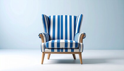 blue chair on a white background