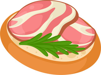 illustration jamon ham