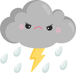 illustration cute stormy