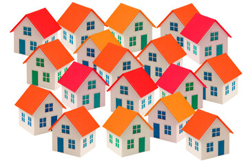 HOMEOWNER ASSOCIATION HOA CONCEPT with group of home model - Building activity, construction industry and housing development concept - Real estate market