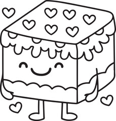 Cute Kawaii Desserts Coloring Pages – Adorable Sweet Treats, Fun & Easy Donut, Cake & Ice Cream Designs for Kids & Adults, Printable PDF