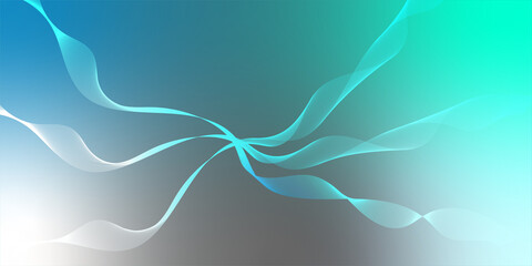 Abstract flowing lines on a gradient background design element