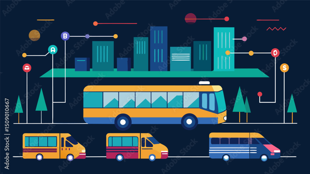 Poster a citys transportation department using data analysis to adjust bus routes and schedules to better s