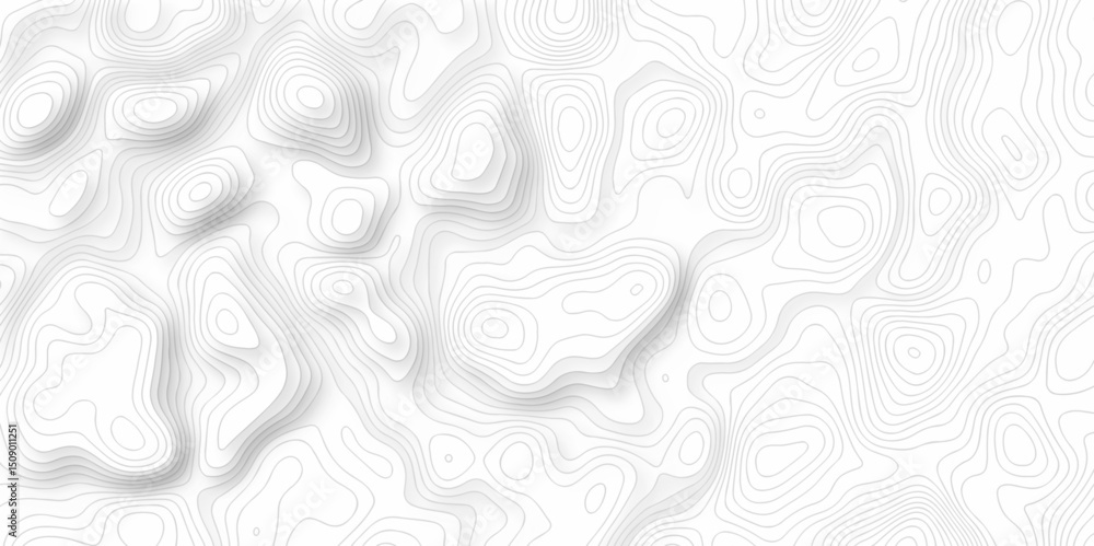 Poster minimal lines topographic contour lines grid map seamless pattern. geographic mountain relief. abstr