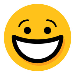 smilly carton sign and symbol vector icon on white background