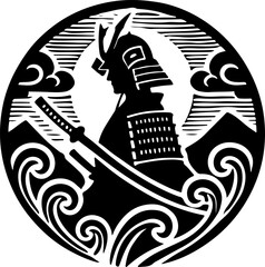 Fototapeta premium sketch vector illustration silhouette design icon logo symbol art decoration ornament ethnic traditional japan