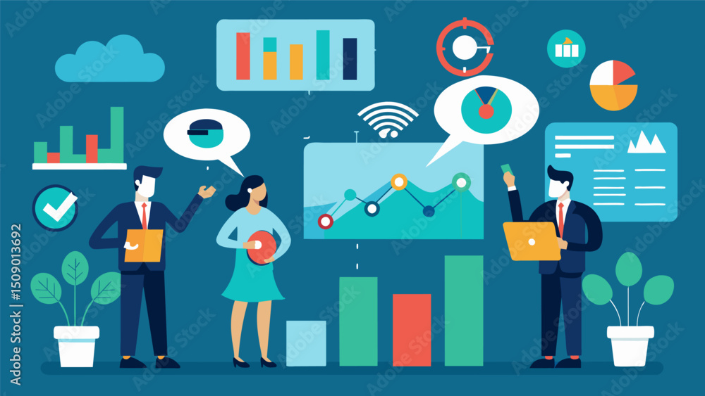 Poster a financial news network features a segment discussing the impact of predictive analytics on the eco
