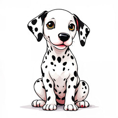 dalmatian dog isolated on white